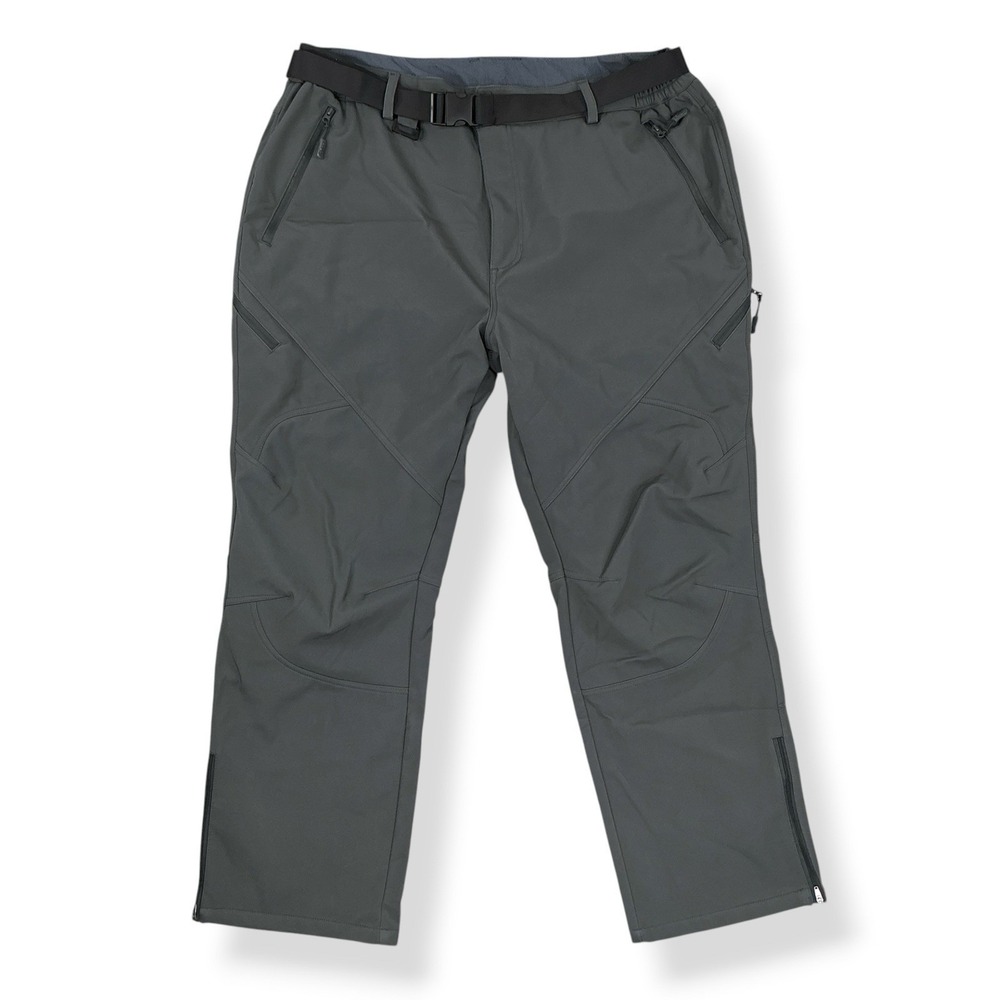 Stlight Mens Snow Ski Water Repellent Softshell Pants Winter Hiking Gray 40W/30L